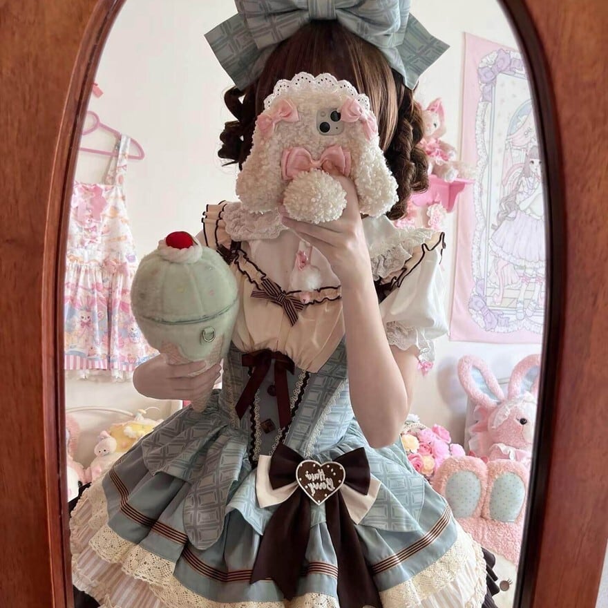 ロリータファッション 甘ロリミントチョコワンピース | ロリィタ