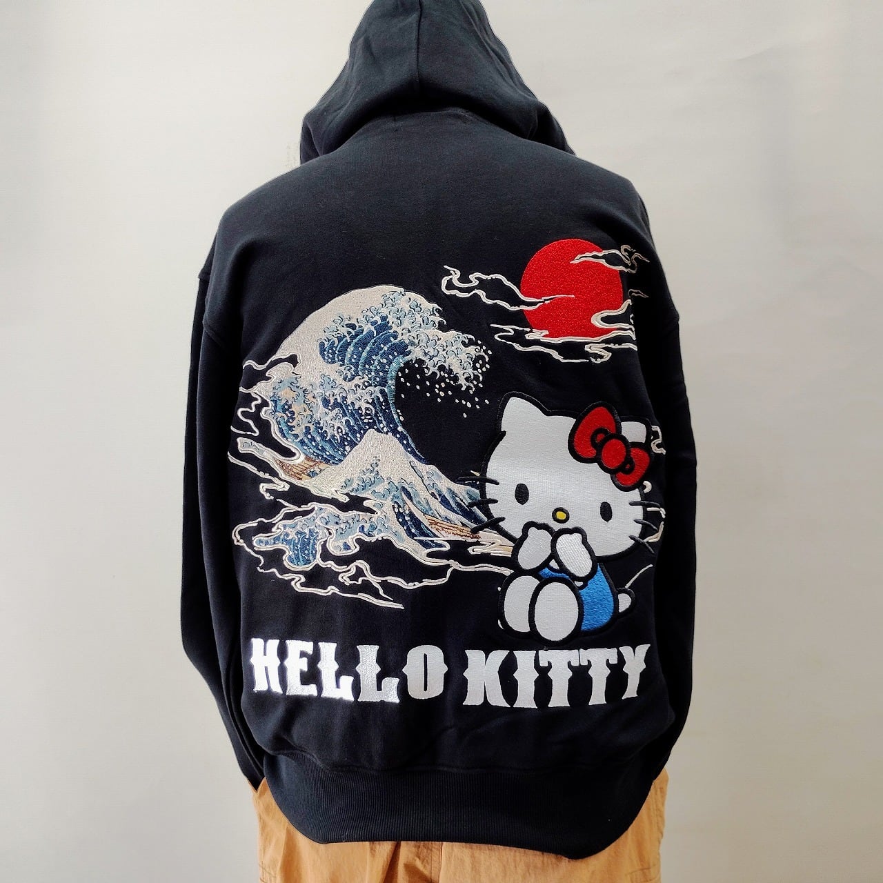 KITTY 北斎風 絡繰魂コラボ パーカー 黒 L XL XXL 絡繰魂ブランド