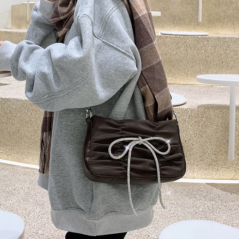 オータムウィンタースタンダード レトロ 秋物 冬物 スクウェア メッセンジャーバッグ 手作りハンドバック23587539363