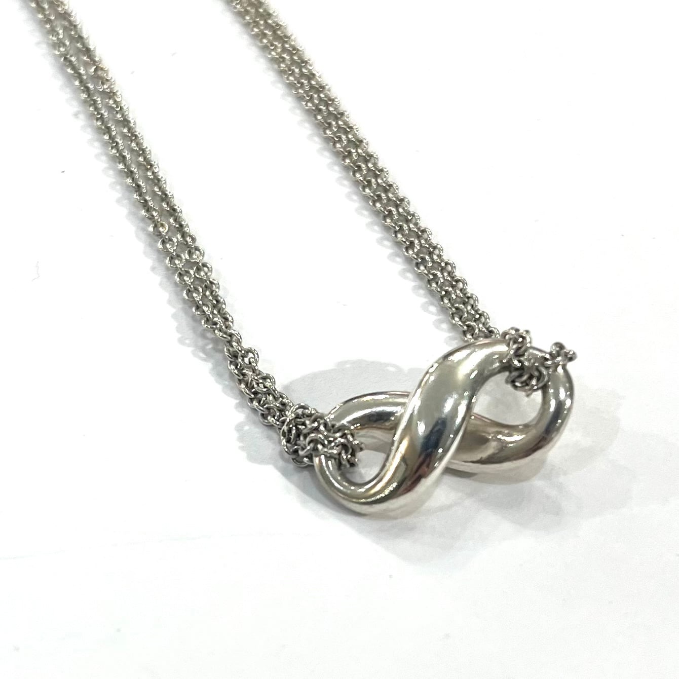 限定価格【TIFFANY&Co.】2745 ダブルチェーン 立体インフィニティ