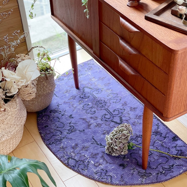ヴィンテージラグ｜ハーフサークル vintage rug half-round * ソフトバイオレット soft violet [sca004]