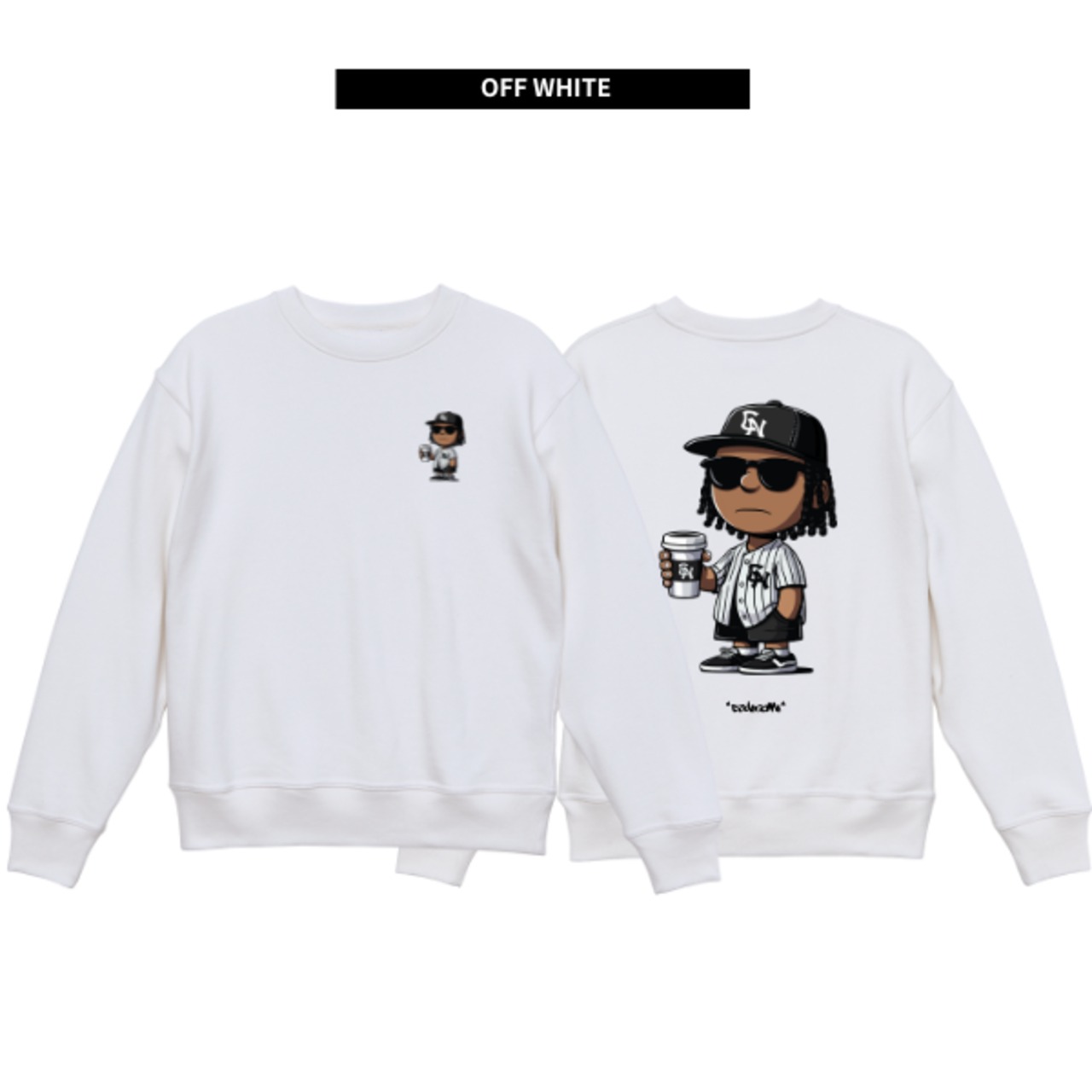 CODENAME "CN" Print Crew #B (Black/Ash Gray/Off White) - 8