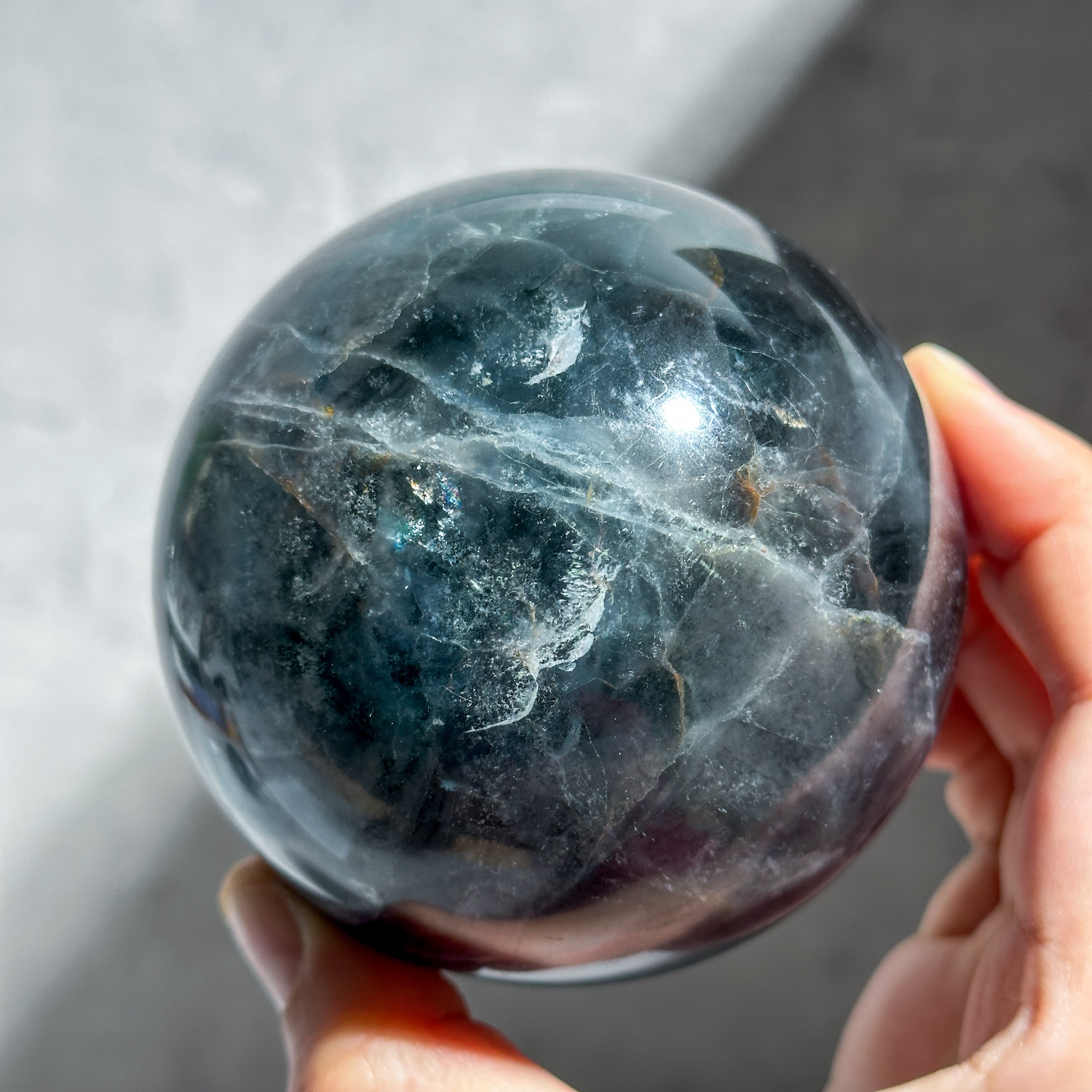 ブルーフローライト スフィア（丸玉）51◇ Blue Fluorite ◇天然石