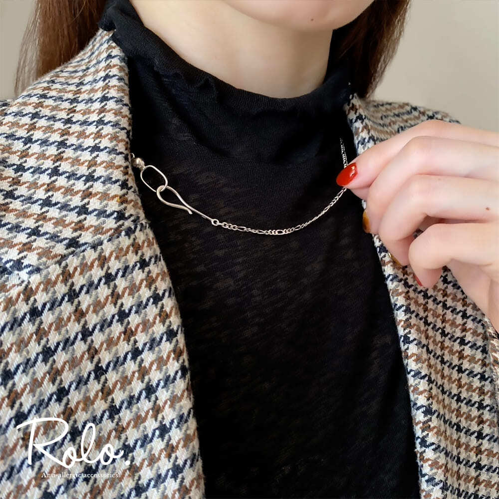 シルバーフックチェーン フックチェーンネックレス シルバー925 | Roloshop BASE店