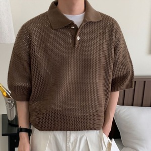 ざっくりニットポロシャツ　MT0080431