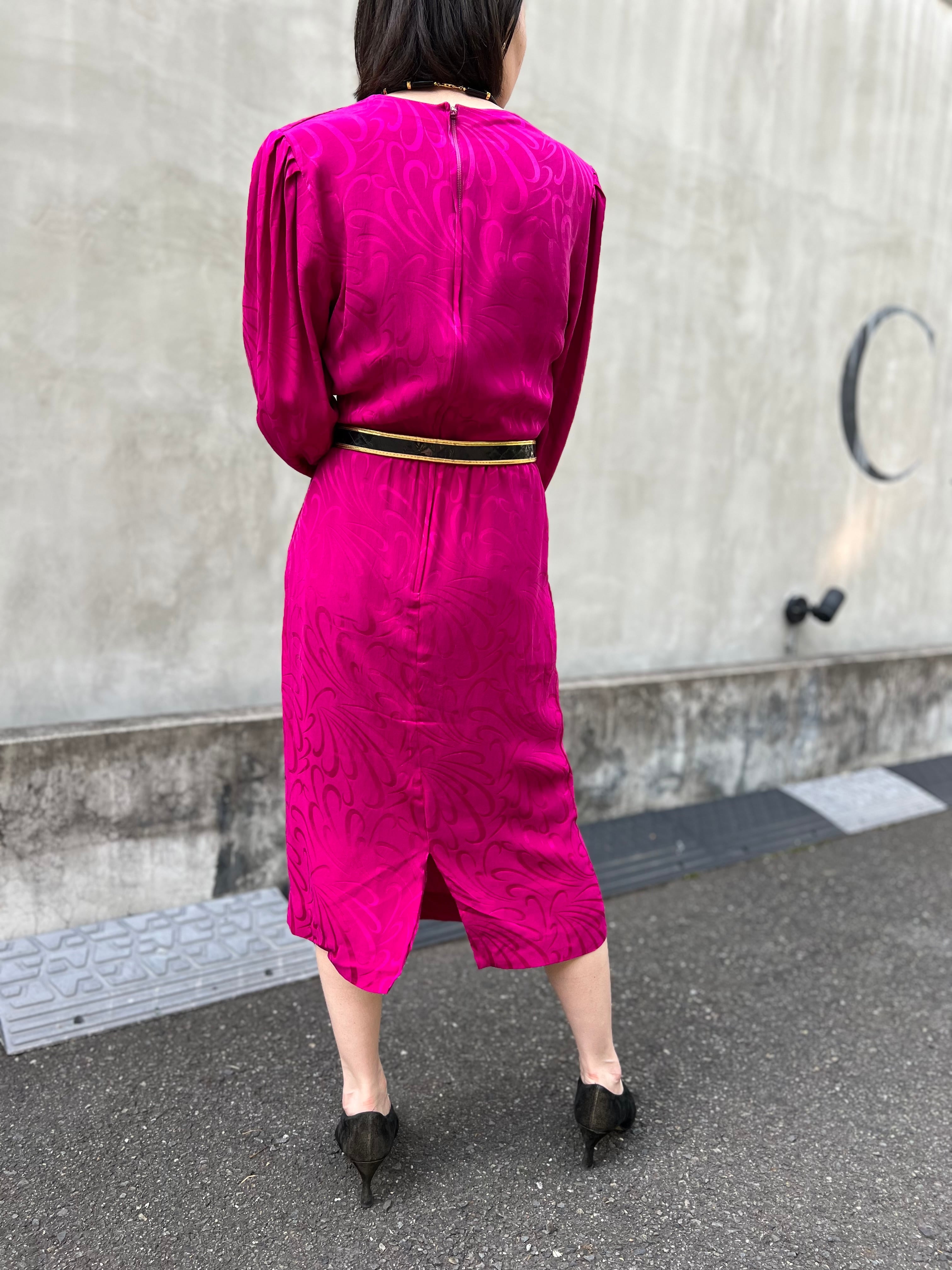 CHANEL CREATIONS シルク ワンピース ピンク ヴィンテージ 6