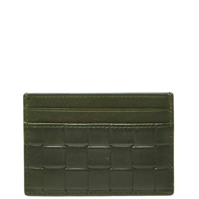 ボッテガヴェネタ イントレチャート カードケース カーキ グリーン レザー レディース BOTTEGAVENETA 【中古】