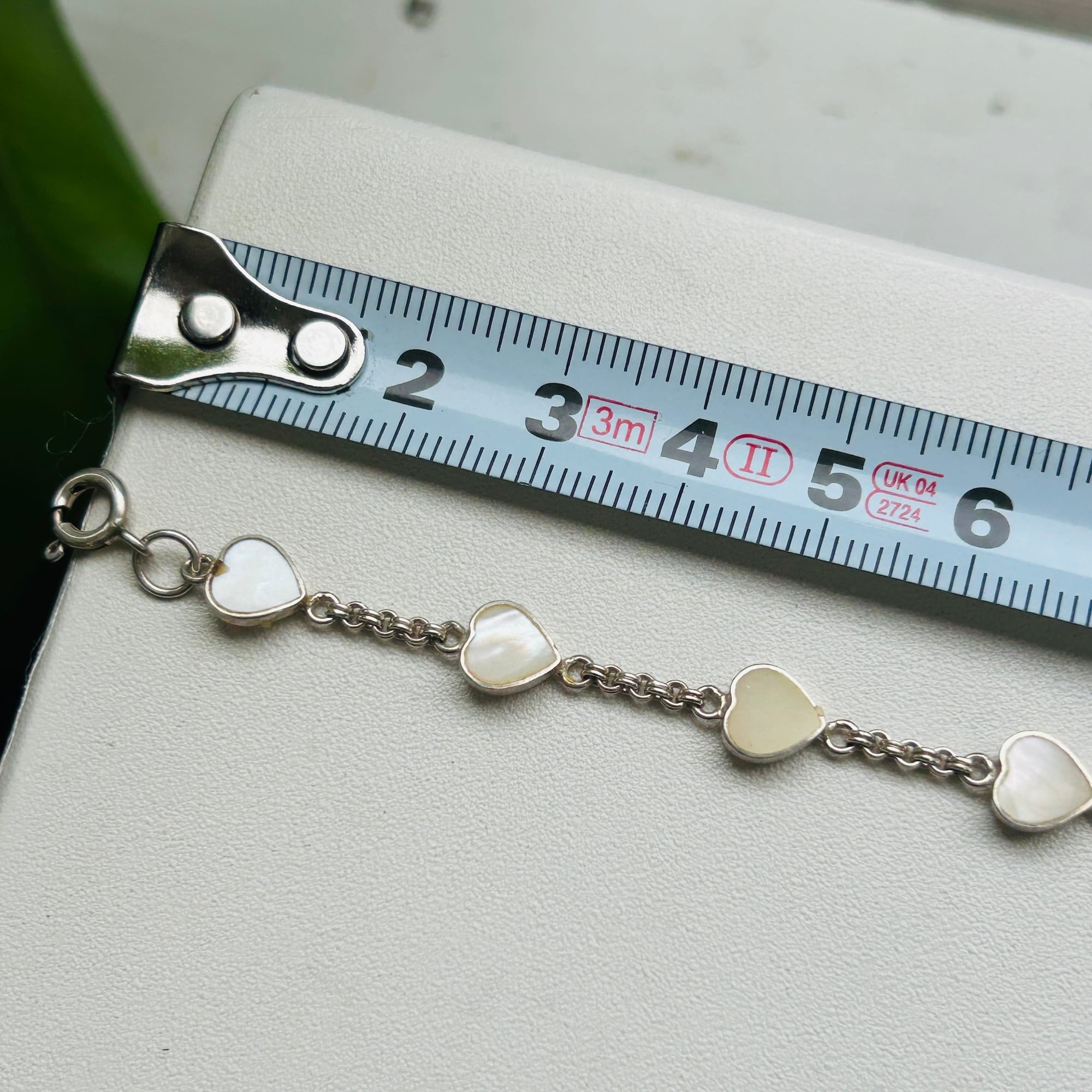 シルバー925 MOPシェルハートブレスレット（18.5cm） | Milo Antiques