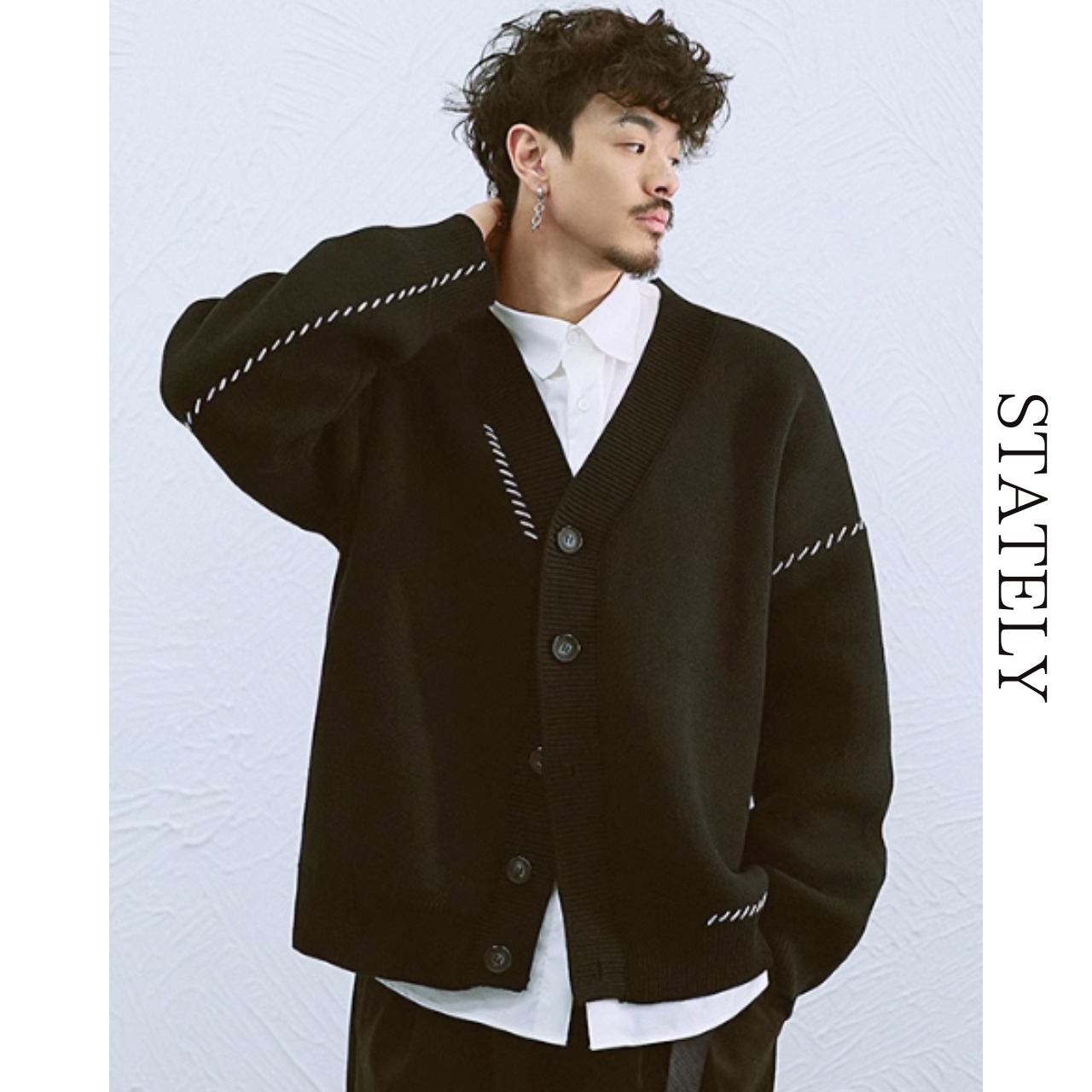 ハンドステッチ ボリュームカーディガン/2color_T27・画像2