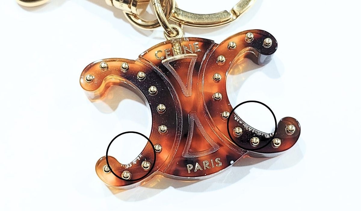 CELINE セリーヌ トリオンフ キーリング チャーム キーホルダー