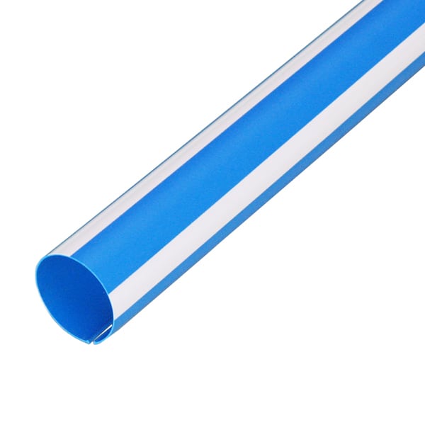 単管パイプ 安全標示カバー 目立つぞ ブルー×白 長さ900mm 内径48.6Φ 50本セット 日大工業 000171