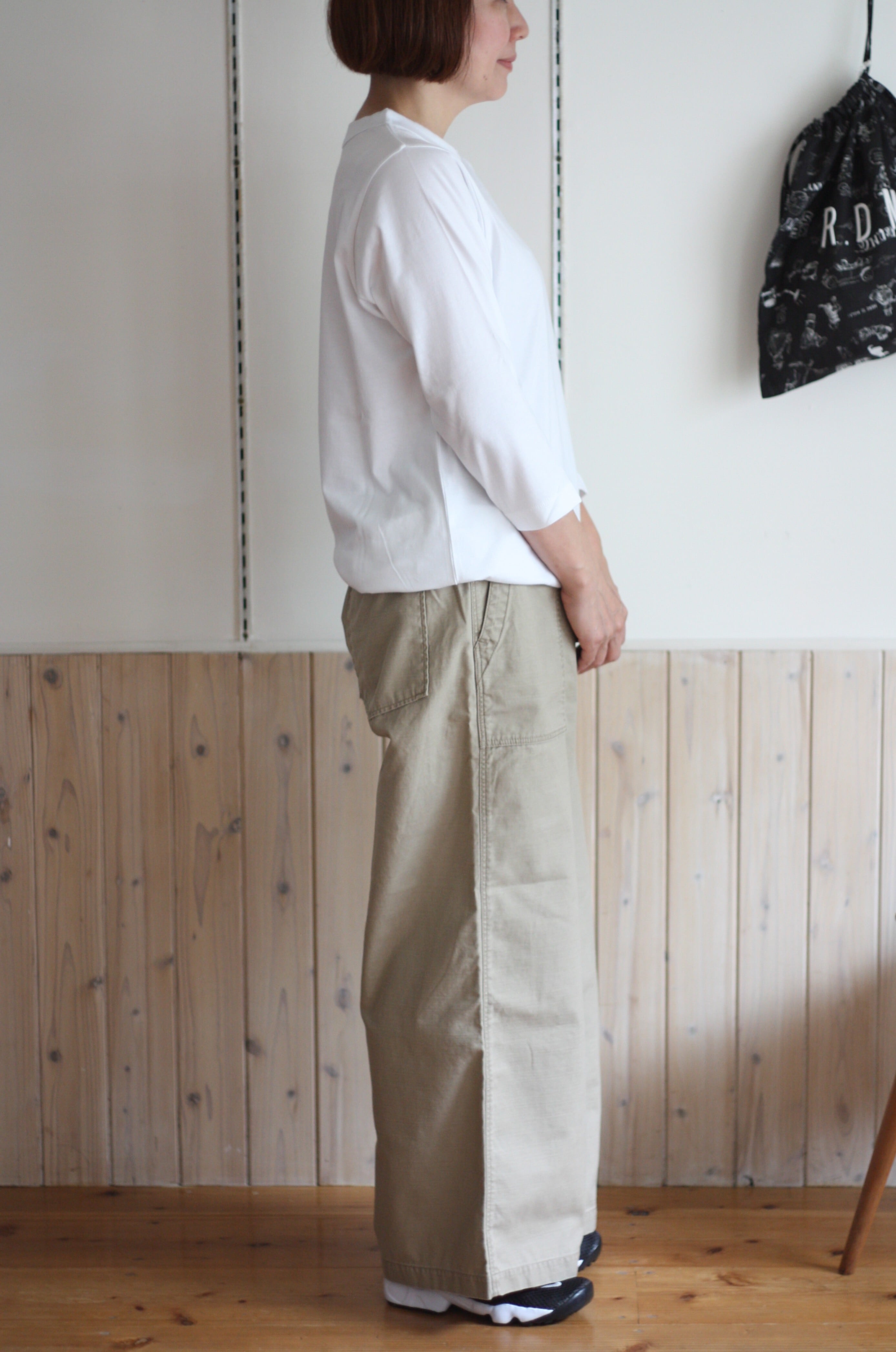 Le pivot ルピボット バックサテンベイカーラフパンツ ベージュ | tous