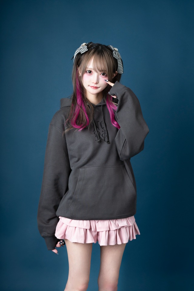 vintage cat hoodie  / black