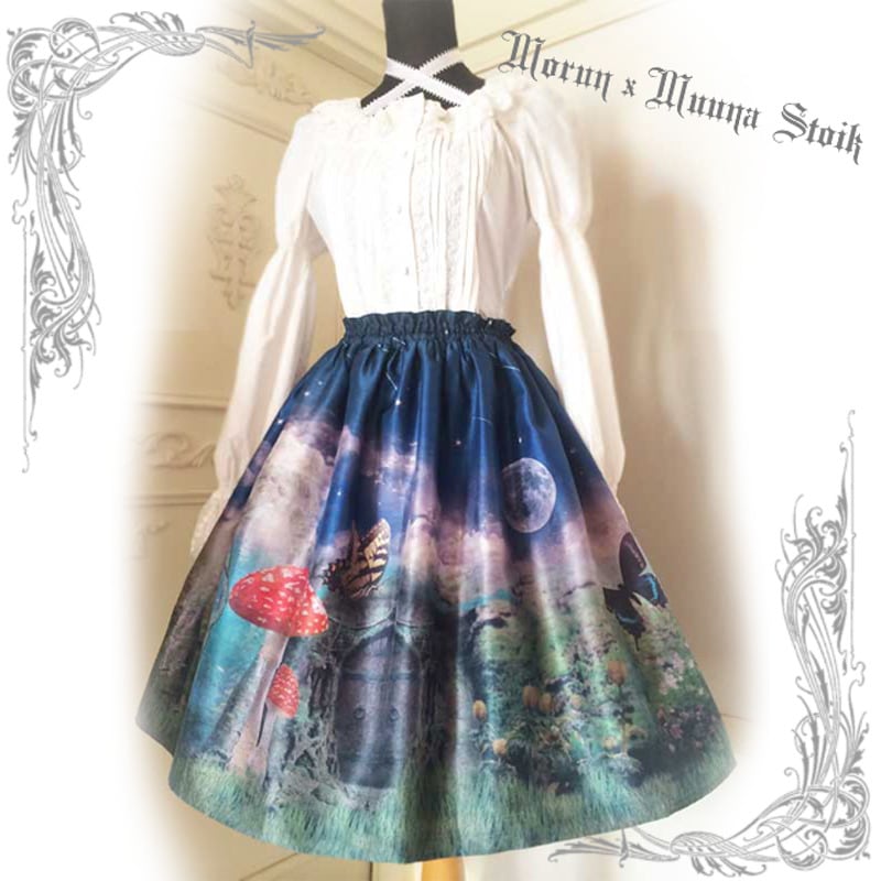 完売】キノコの誘いスカート（星降る夜） | Morun x Muuna Stoik webshop