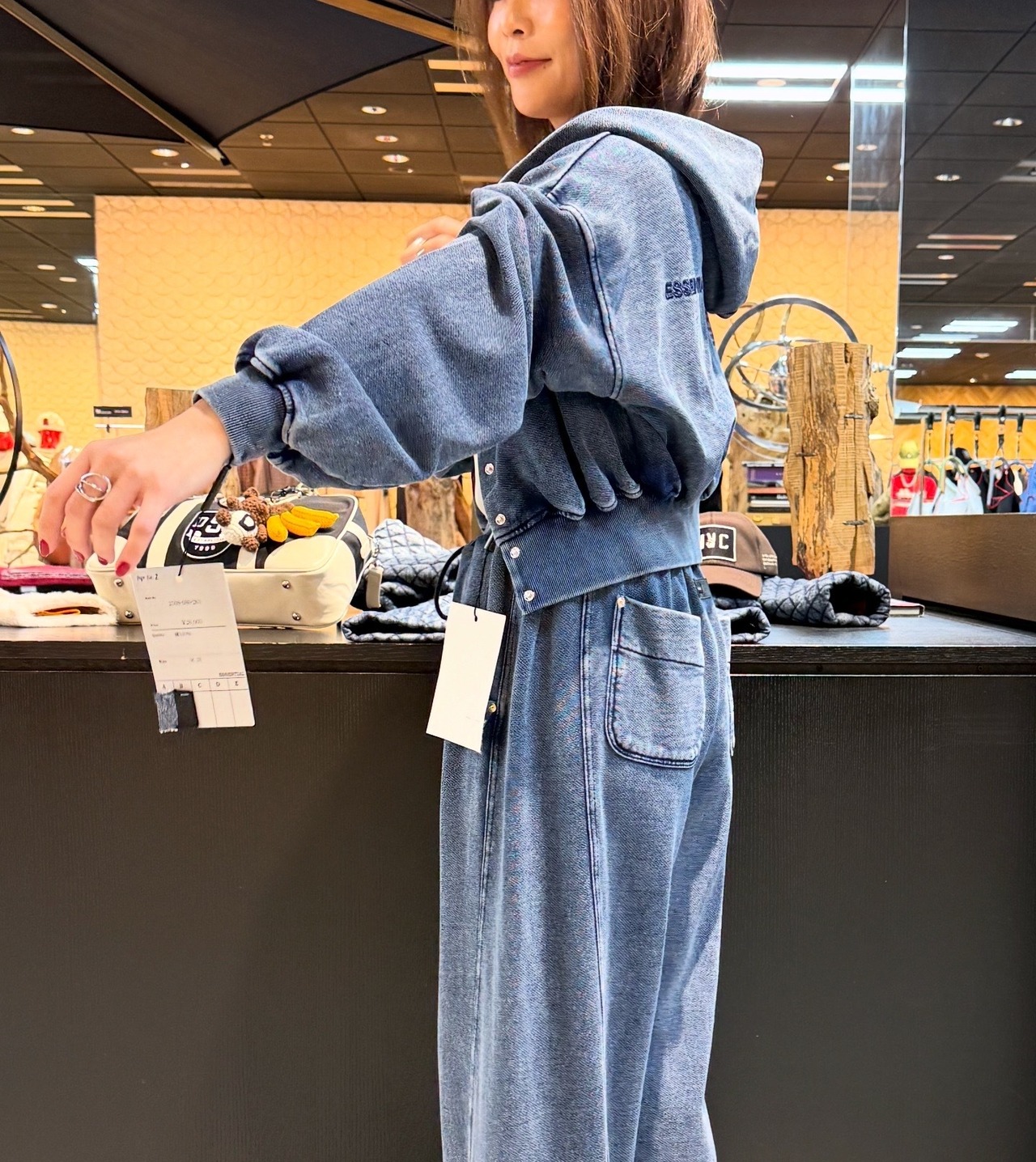 ダブルスタンダード DOUBLE STANDARD インディゴ ワイドスウィッチパンツ