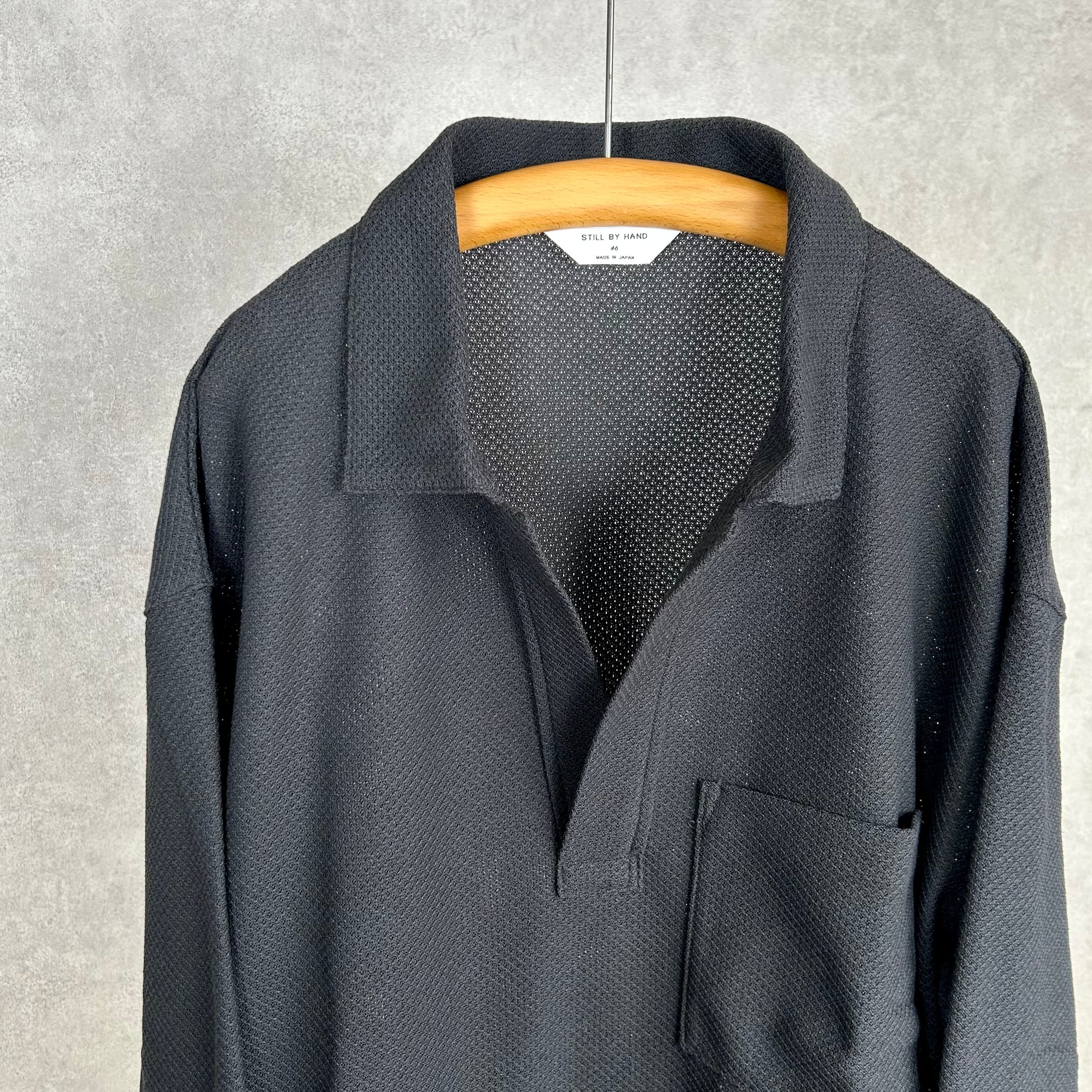 26SS》【STILL BY HAND】MOSS STITCH SKIPPER SHIRT スティルバイ