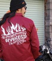 LIMIT OF VOICES - COACH JACKET バーガンディ /Lサイズ