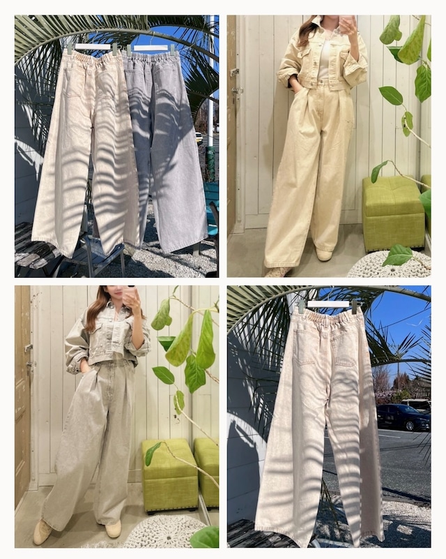 人気【LIFE is】カラーデニムパンツ ¥6,990+tax