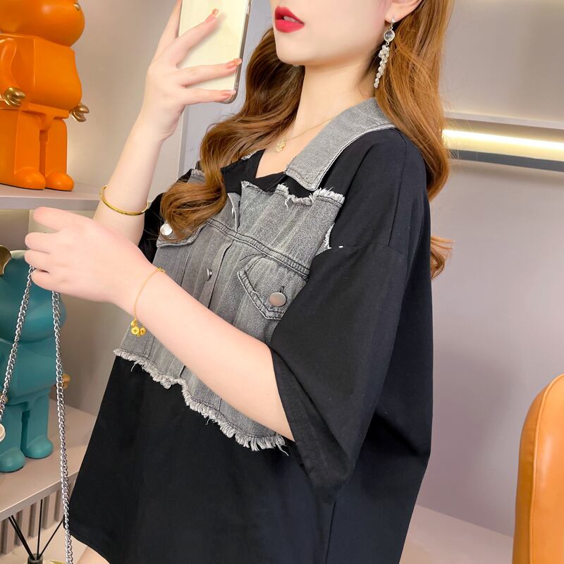 大きいサイズ春夏新作 韓国 レディース ファッション Tシャツ