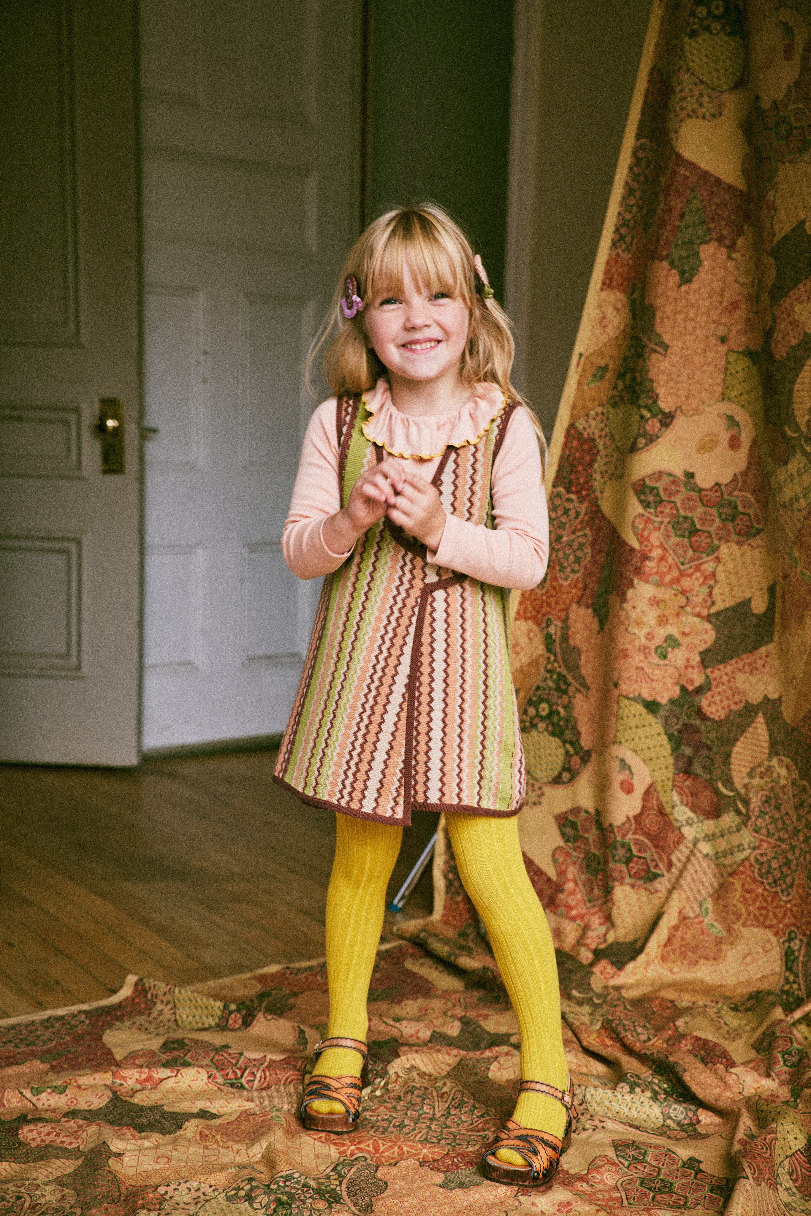 Misha & Puff Bibi Dress Sprig Zigzag Jacquard | RESONASON 