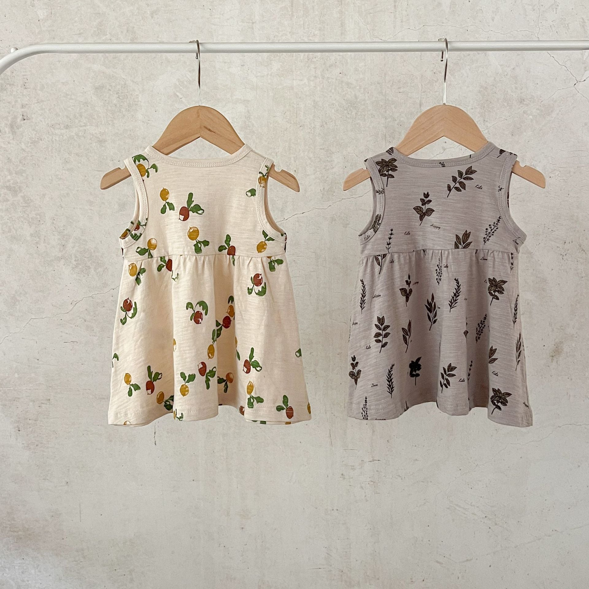 【BABY】夏新作 北欧風ノースリーブワンピース