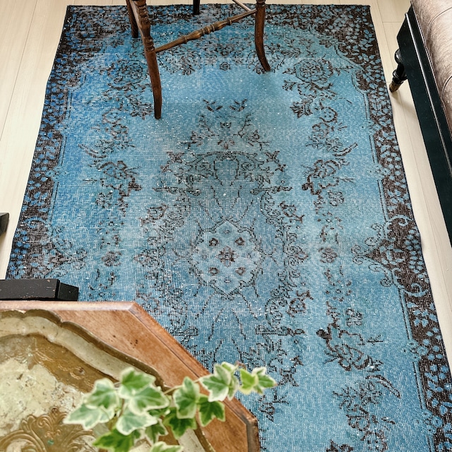 トルコ ヴィンテージラグ TR014 | イスパルタ(オーバーダイ) | 116cm × 206cm