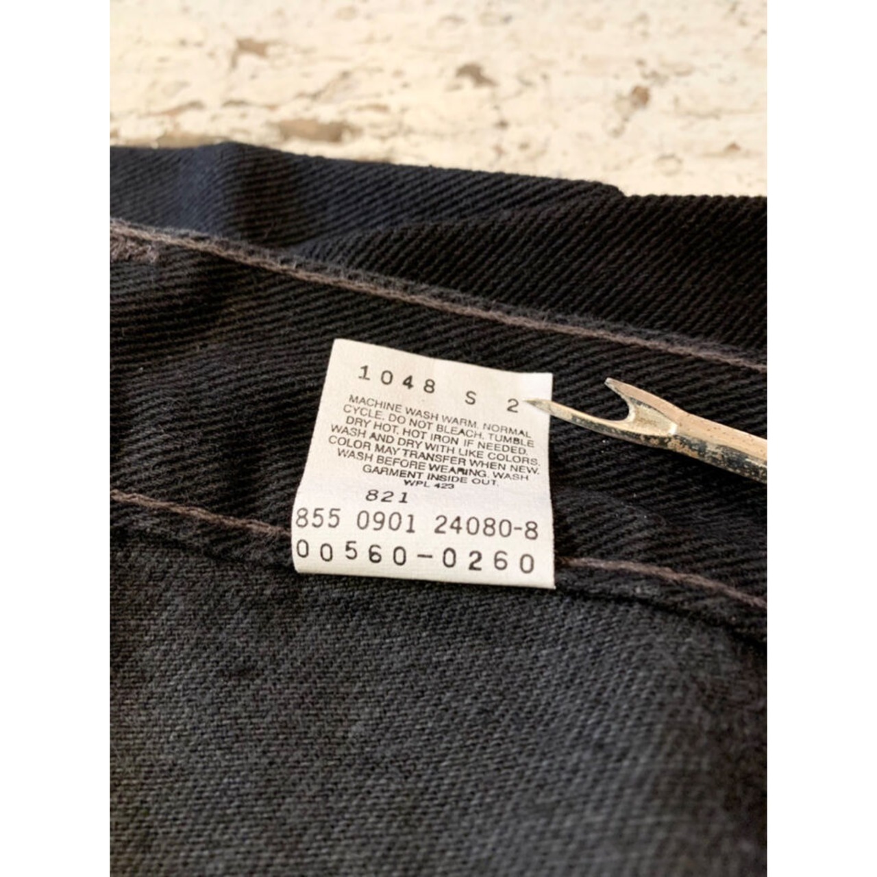 01s "DEAD STOCK" Levi’s 560-0260 BLACK DENIM Size W30L32