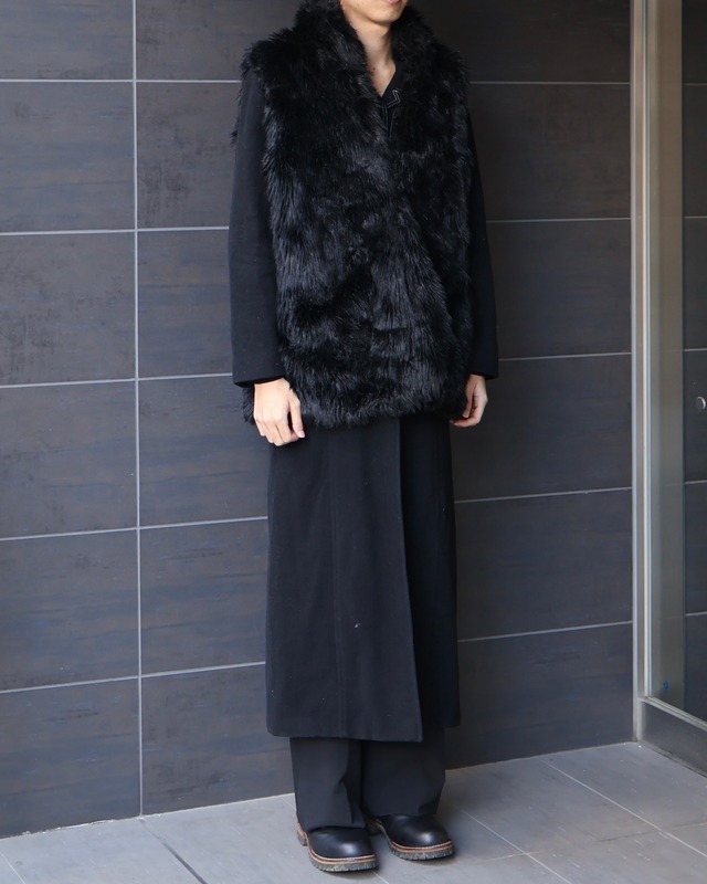 Oversized fur vest