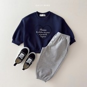 韓国子供服 / 26Autumn / 〖取寄〗DAILYBEBE / ハート刺繍MTM / キッズ服 / ジュニア服 / 秋服 *XS~JL*