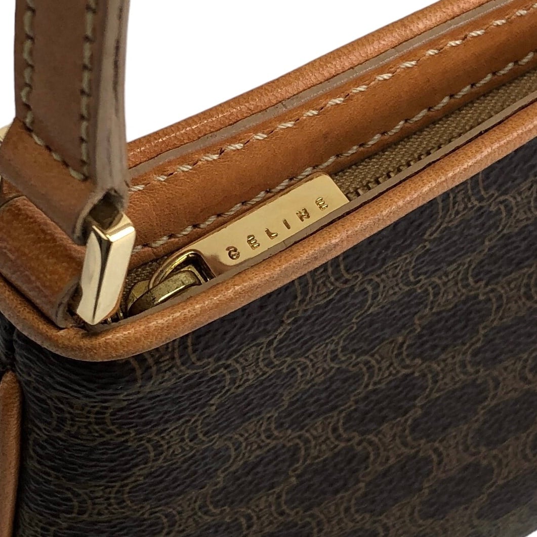 CELINE セリーヌ マカダム レザー ホーボーバッグ ミニバッグ
