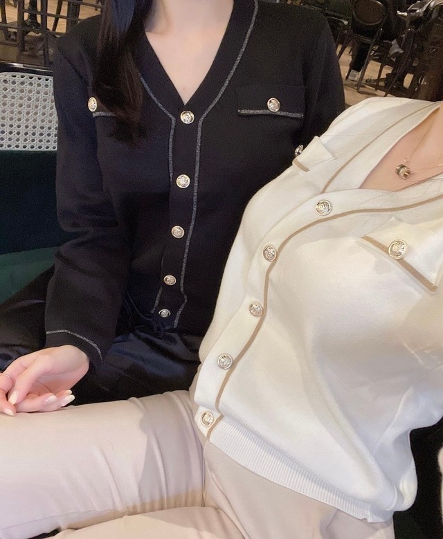 ラインカーディガン【SALE】