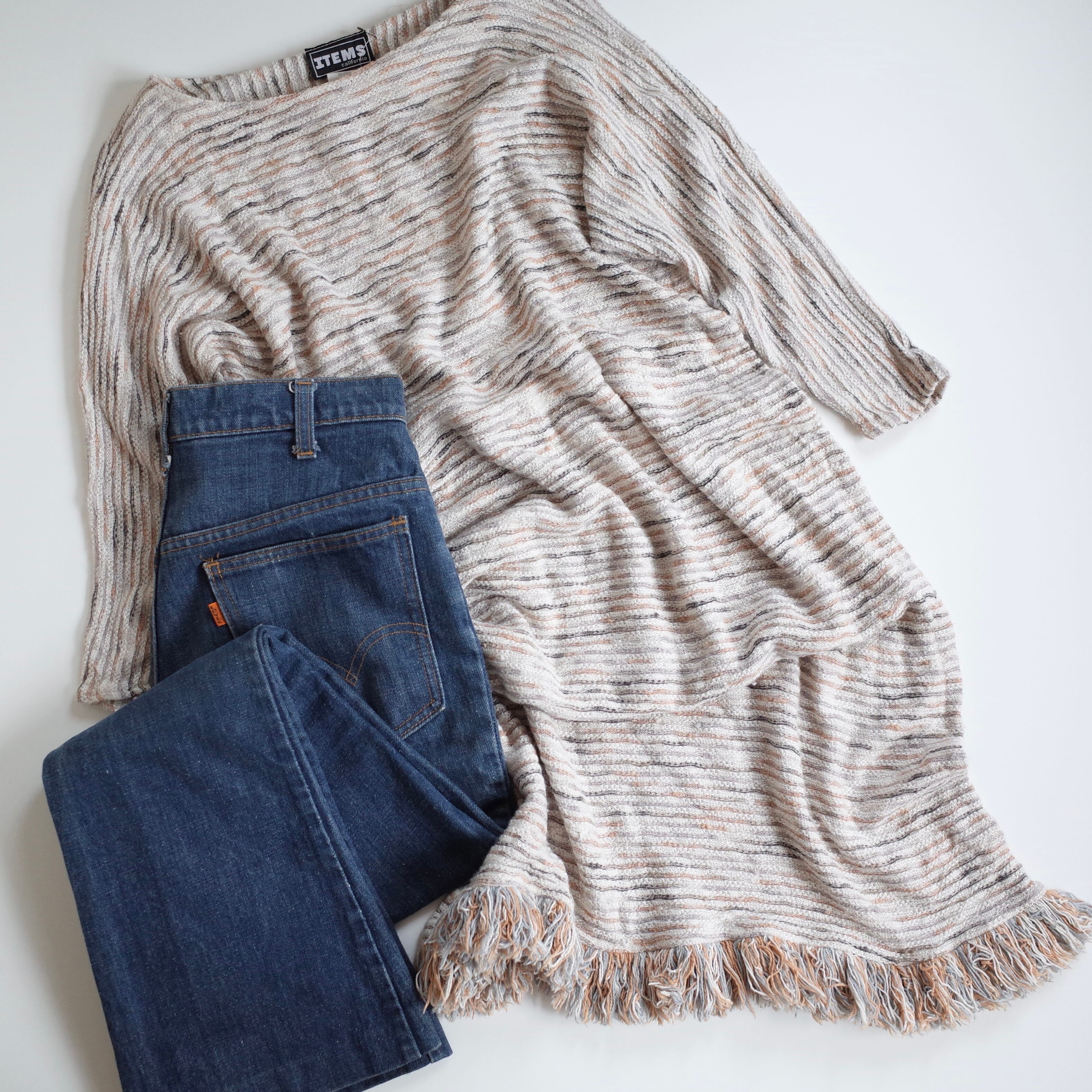 Fringe knit dress