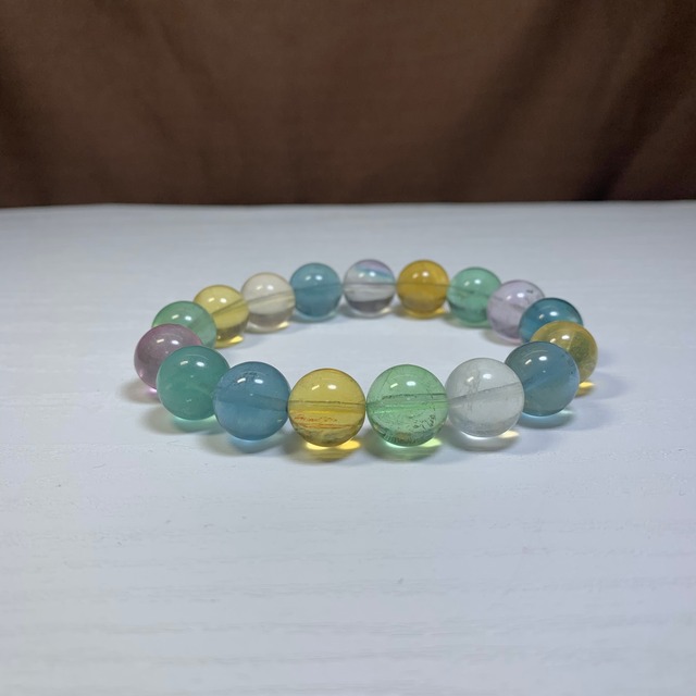 可愛い色合い☆マルチカラーフローライト・ブレスレット