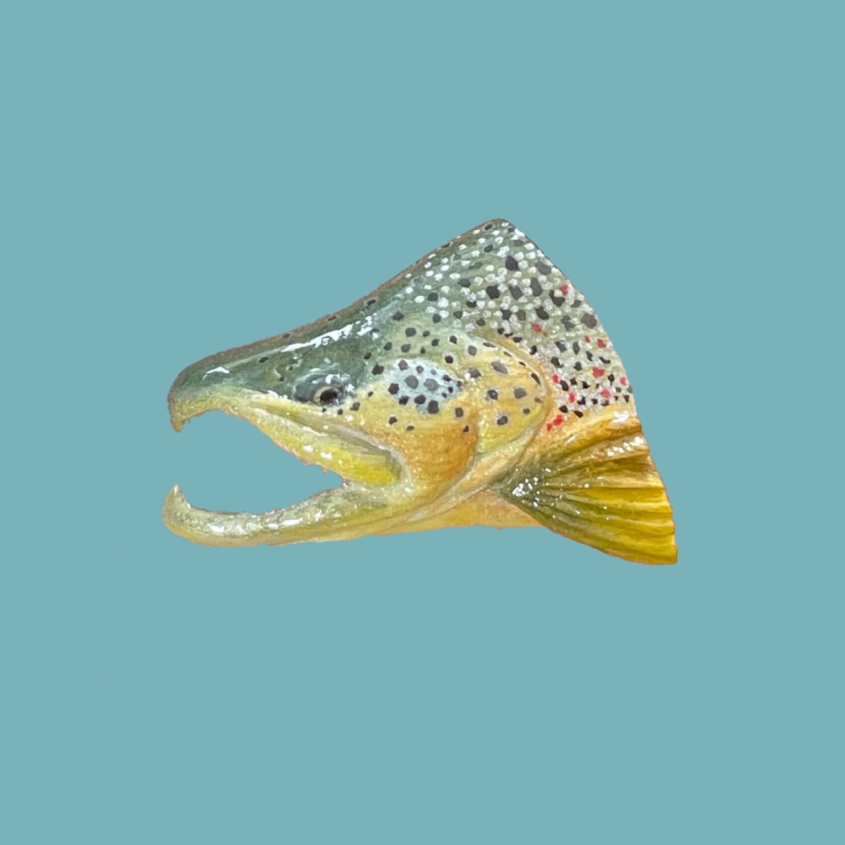 オンラインストア新作 River.Seaトラウトブローチ(ブラウントラウト