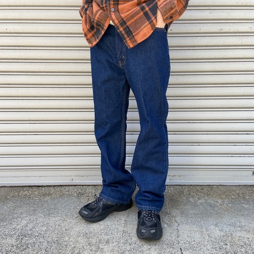 90s USA製　Levi's 517 フレアデニムパンツ　真紺　W34L30