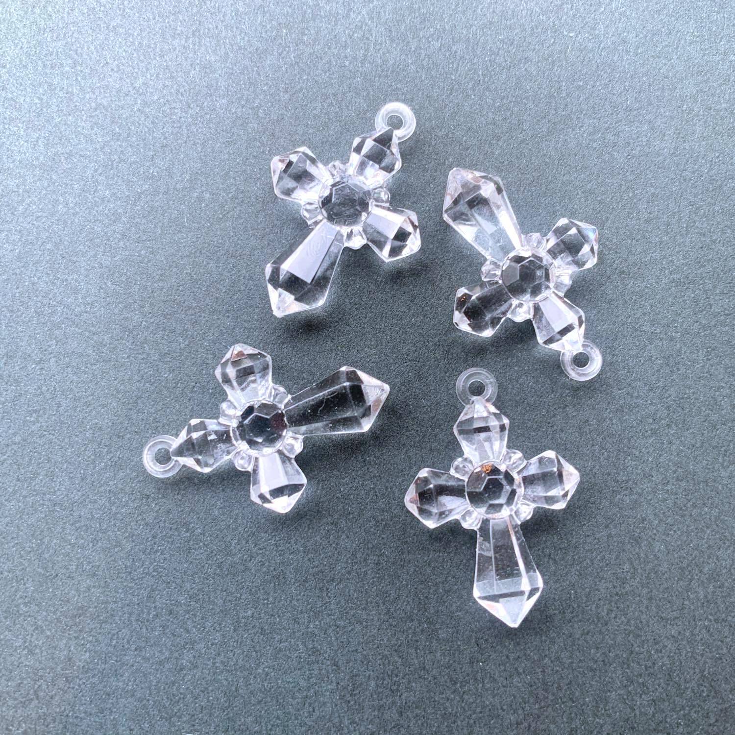 〈再入荷〉クリアぷっくりクロスチャームパック(4p)