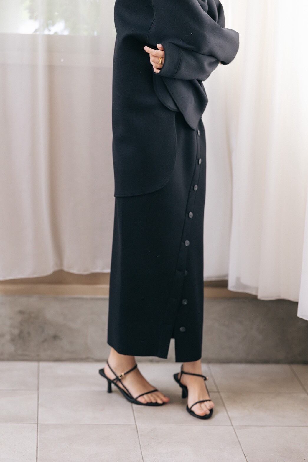 button line skirt【在庫調整】3〜6日営業日 | pois