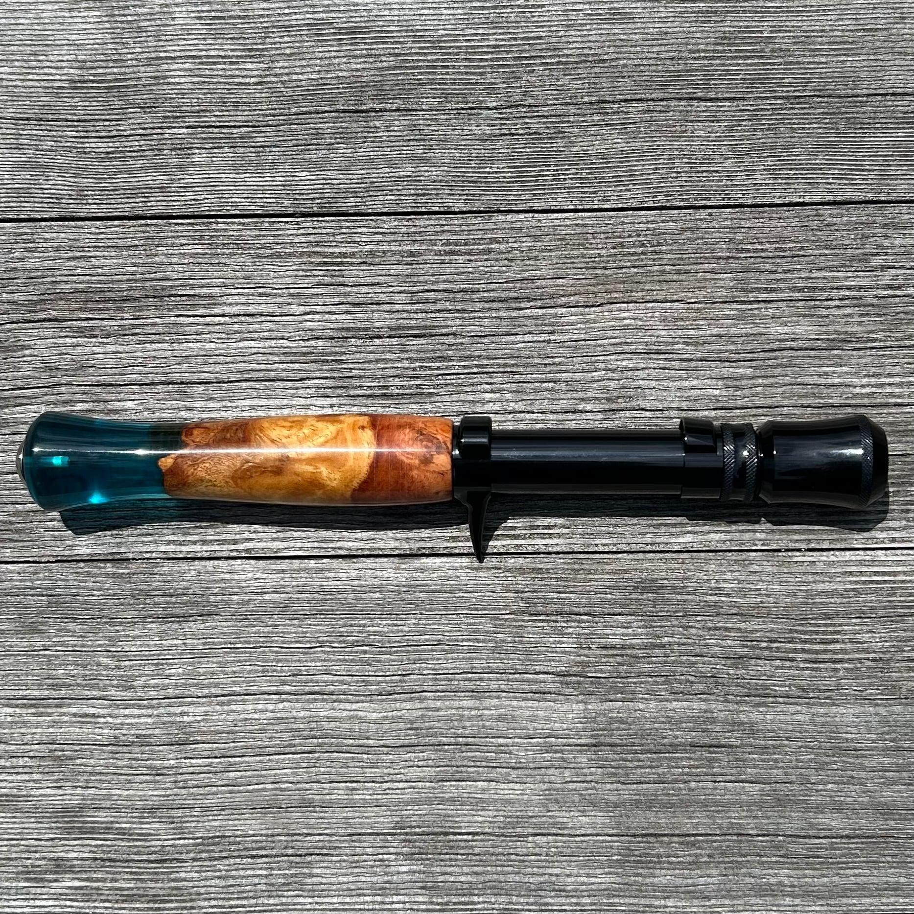 Sabbath Source Single grip / 花梨瘤紅白　黒 Source Single grip / 花梨瘤杢xブルーレジン② | SABBATH FISHING