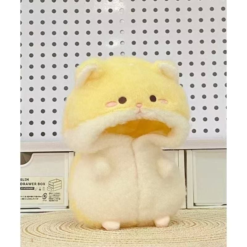 10cm/Dimooぬいぐるみ用 ハムスター フード付きロンパース ふわふわ