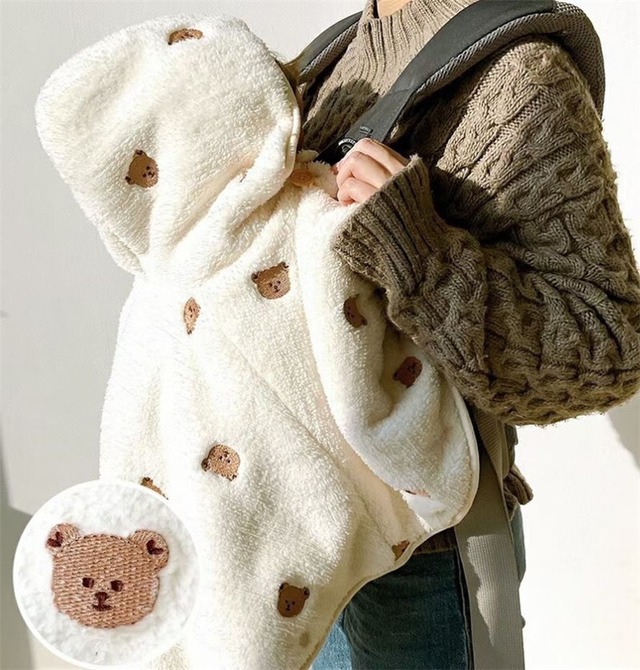 ベビー 冬新作 防寒 抱っこ ふわふわ ベビーマント