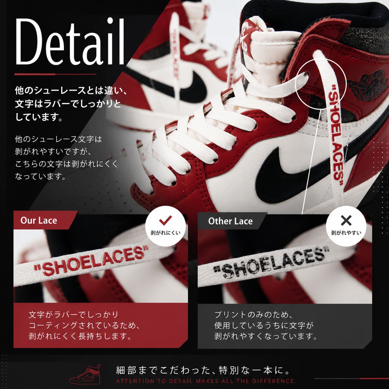 ワックスシューレース WAX SHOELACE 文字入り 靴ひも くつひも 平紐