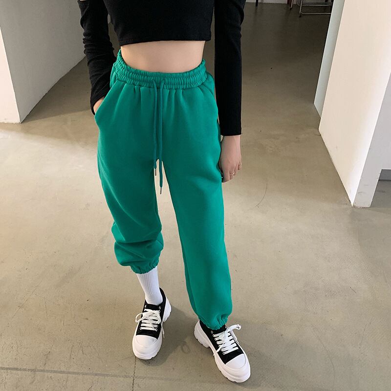 ホワイトパンツ オータムウィンターベルベットハイウェスト薄手ルーズレギンス スタイルカジュアル 秋物 冬物 YY-ファッション91148931822