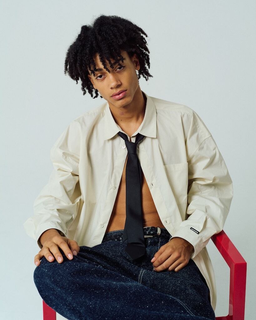 ADAM PATEK James Fabric typewriter shirt (BEG) AP2525006