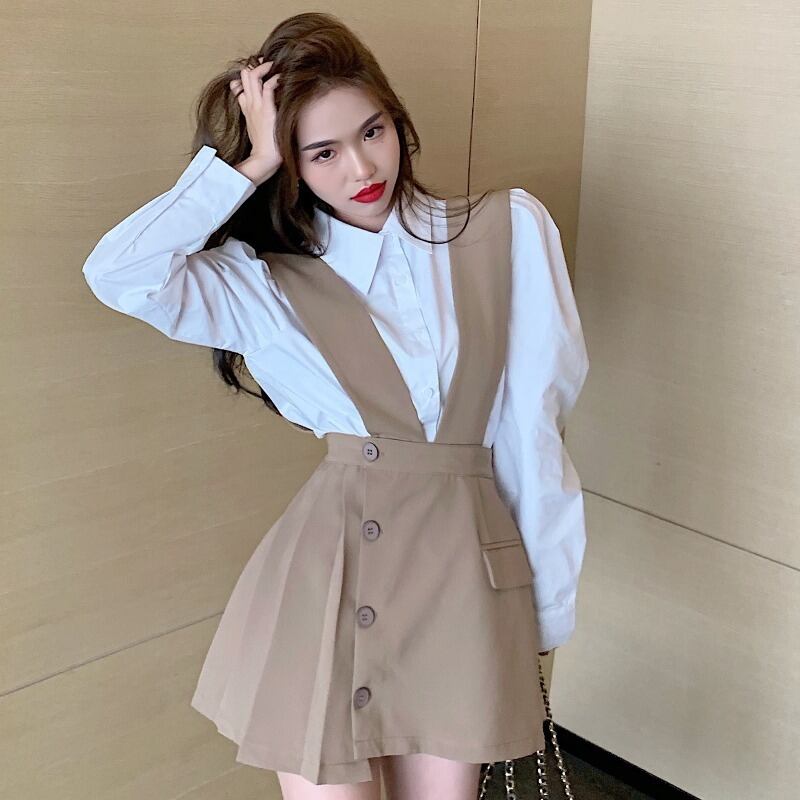 スタイルホワイトシャツ スカート オータムスリムウェスト 秋物 YY-ファッション87642919760