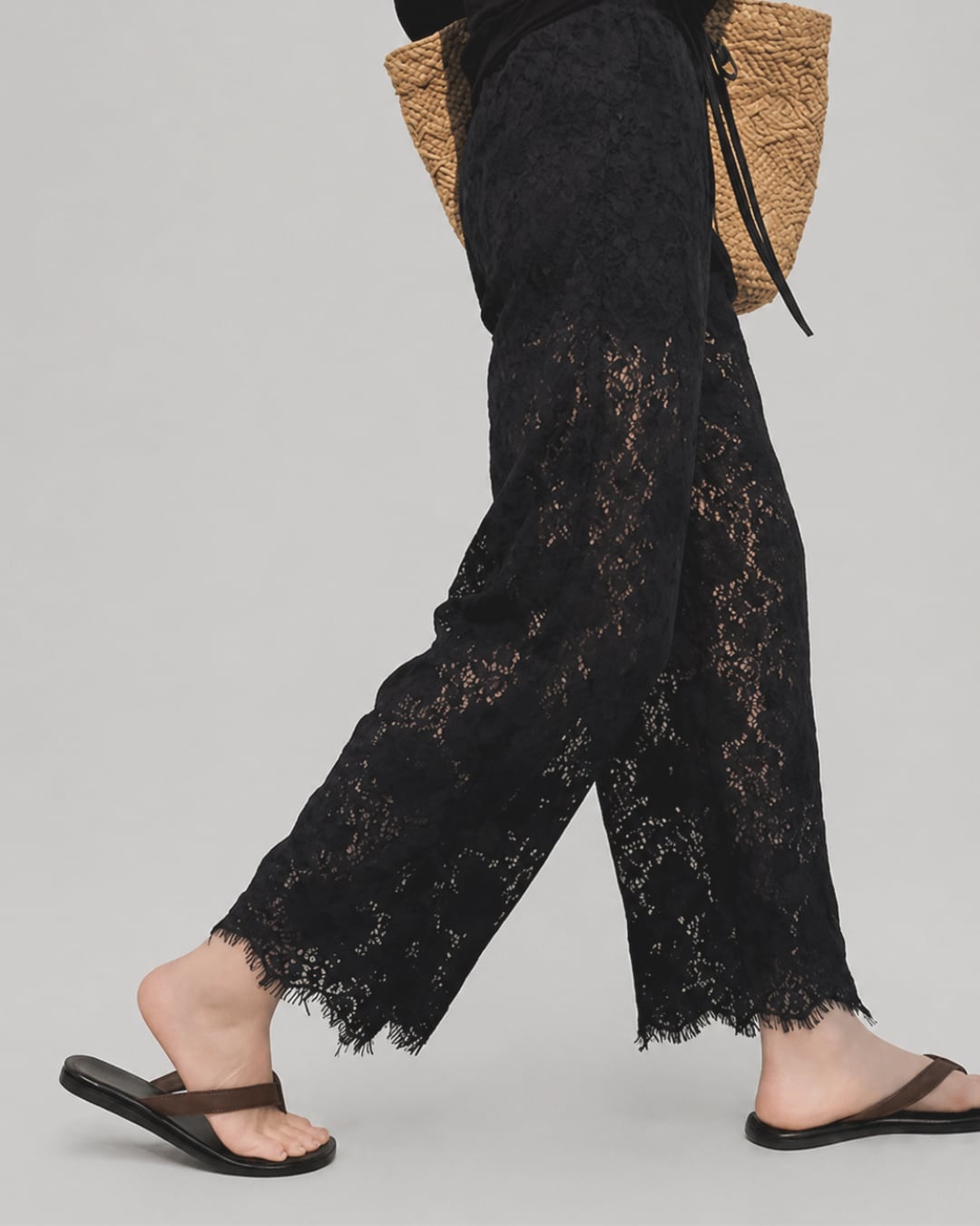 Lace Wide Relax Pants