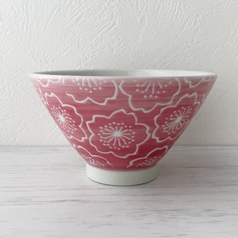 波佐見焼 勲山窯 茶碗 春爛漫 ピンク | 京都のかわいい雑貨屋さん