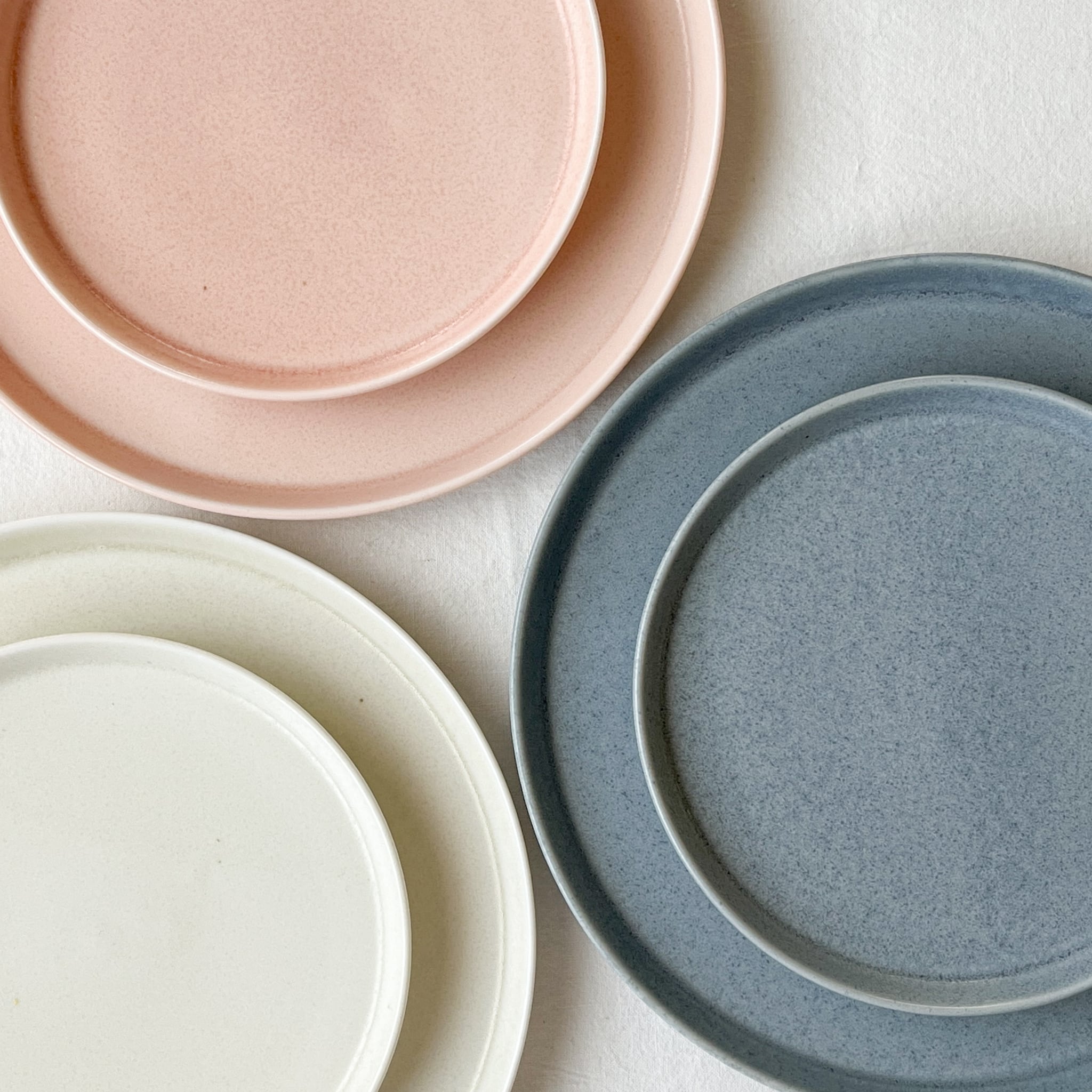 フラット工房プレマ　flat工房 フラットプレート 大【20cm・ブルーグレー】 | Kamani | 多治見で営む