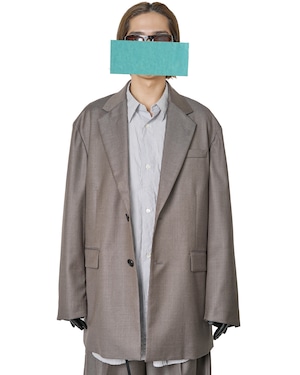ssstein "EXTRA FINE WOOL OVERSIZED SINGLE BREAST LONG JACKET〔GREYGE〕"