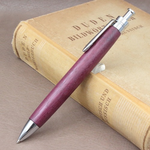 「紫の天然木 パープルハート・Pencil 0.5mm」木軸シャープペンシル Viriditas銘木ペン