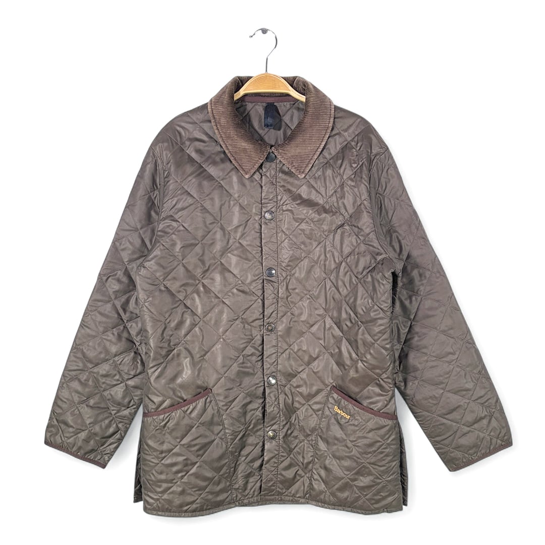 バブアー リスデイル キルティングジャケット ブラウン BARBOUR サイズL相当 古着 DZ0754
